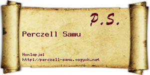 Perczell Samu névjegykártya